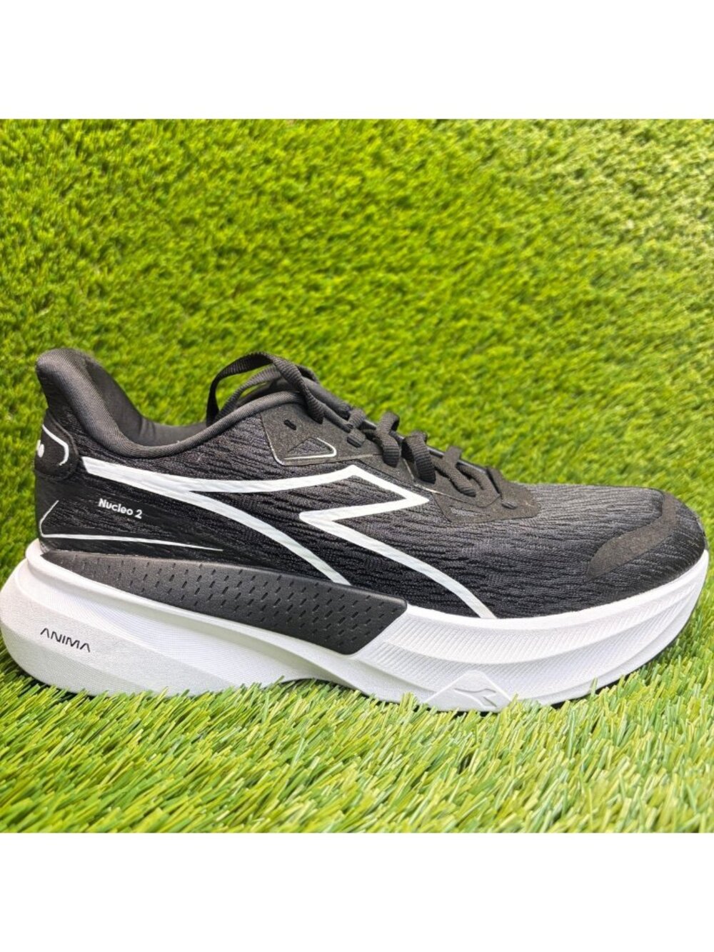 Diadora Nucleo 2 Womens Size 10 Black White Athletic Running Shoes Sneakers